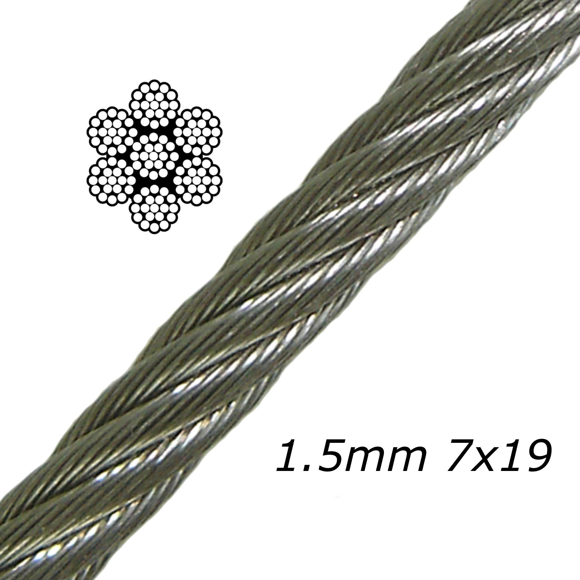 1.5mm Stainless Steel Cable 7x19